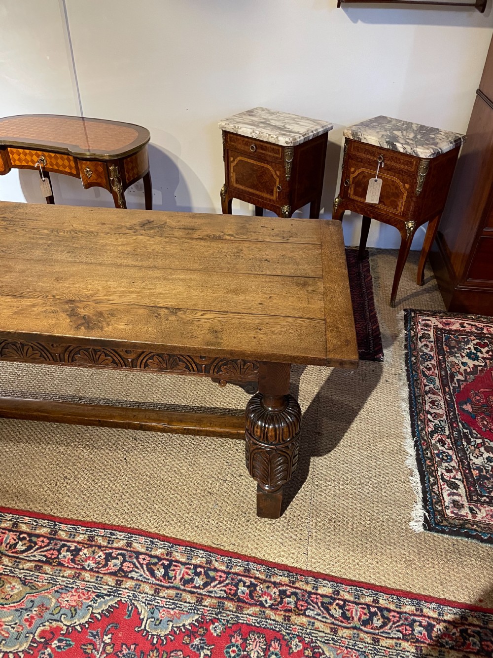 Victorian oak refectory table  View VII