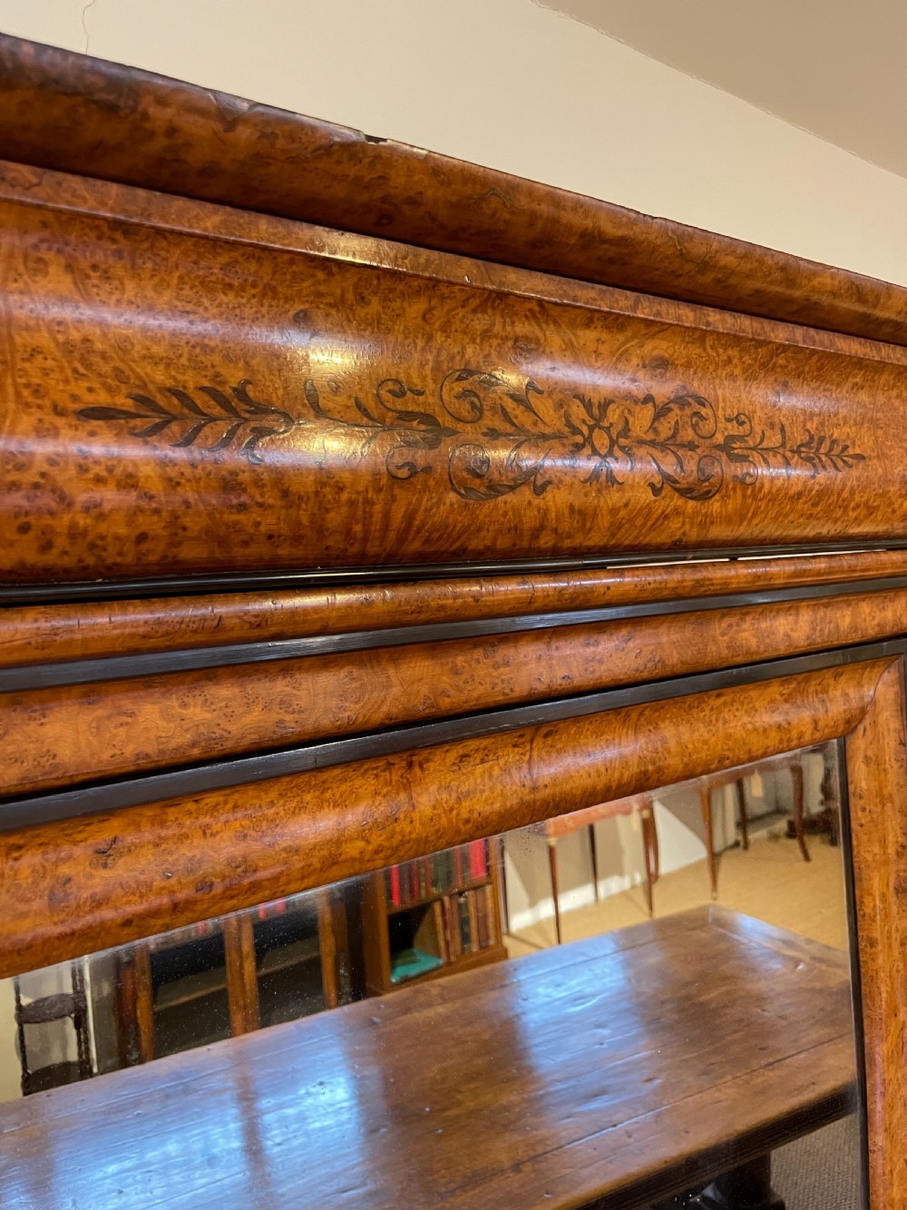 Charles X burr elm linen cupboard  View II
