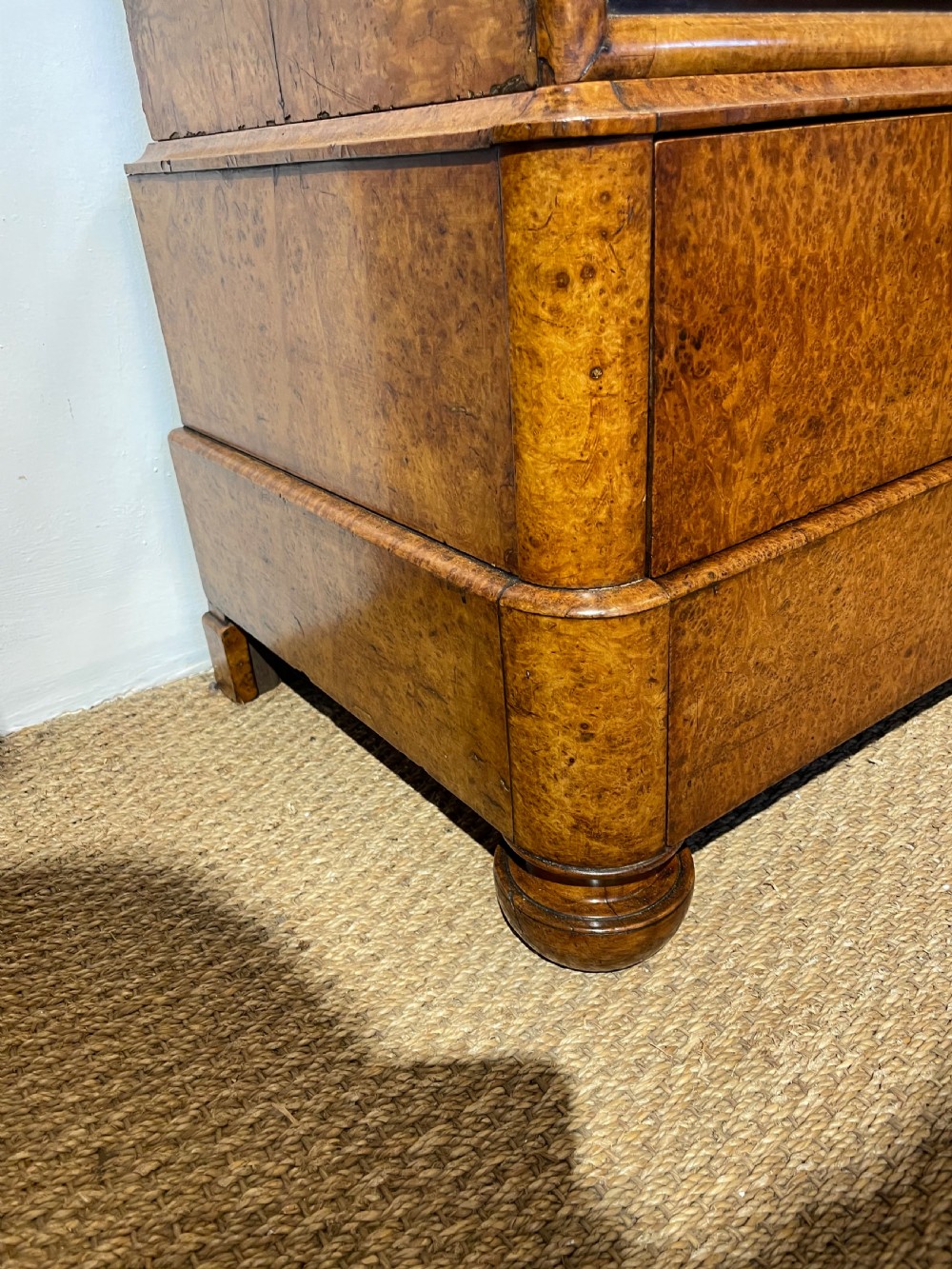 Charles X burr elm linen cupboard  View V