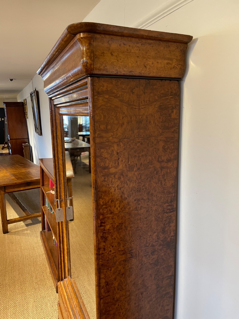 Charles X burr elm linen cupboard  View VI