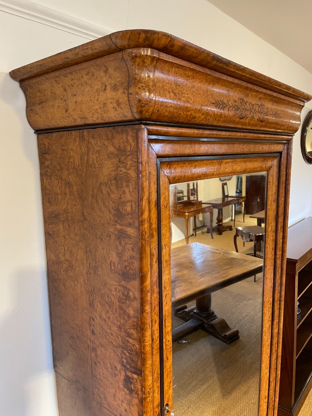 Charles X burr elm linen cupboard  View VII