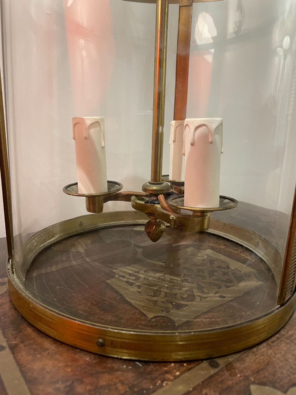 French 3 branch gild brass lantern  View IV
