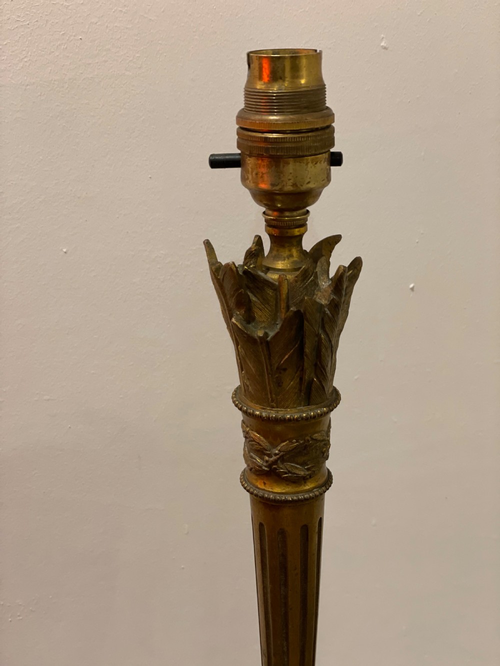 Antique ormolu table lamp  View II