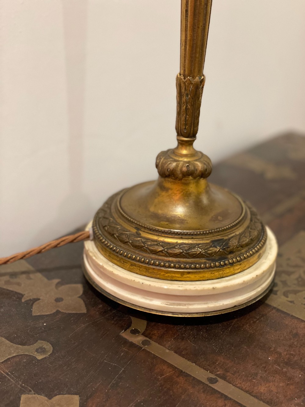 Antique ormolu table lamp  View III