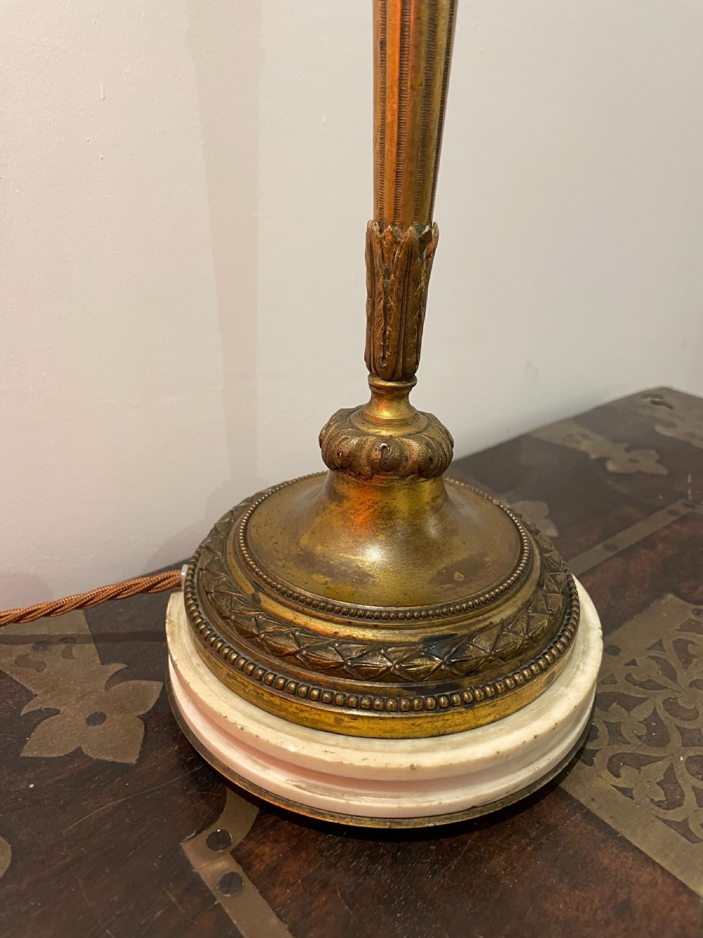 Antique ormolu table lamp  View IV