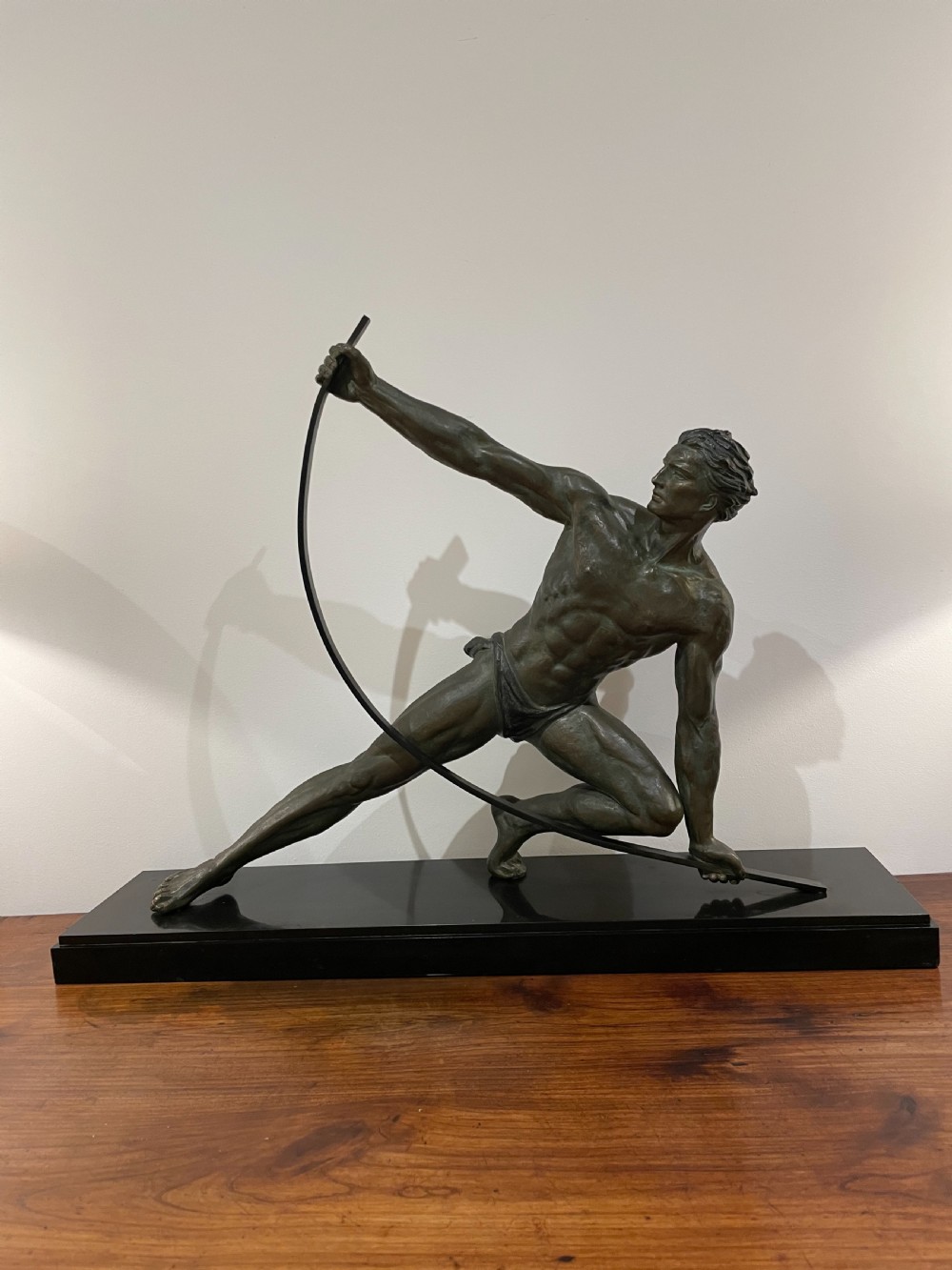 Art Deco spelter figure “ the bender “