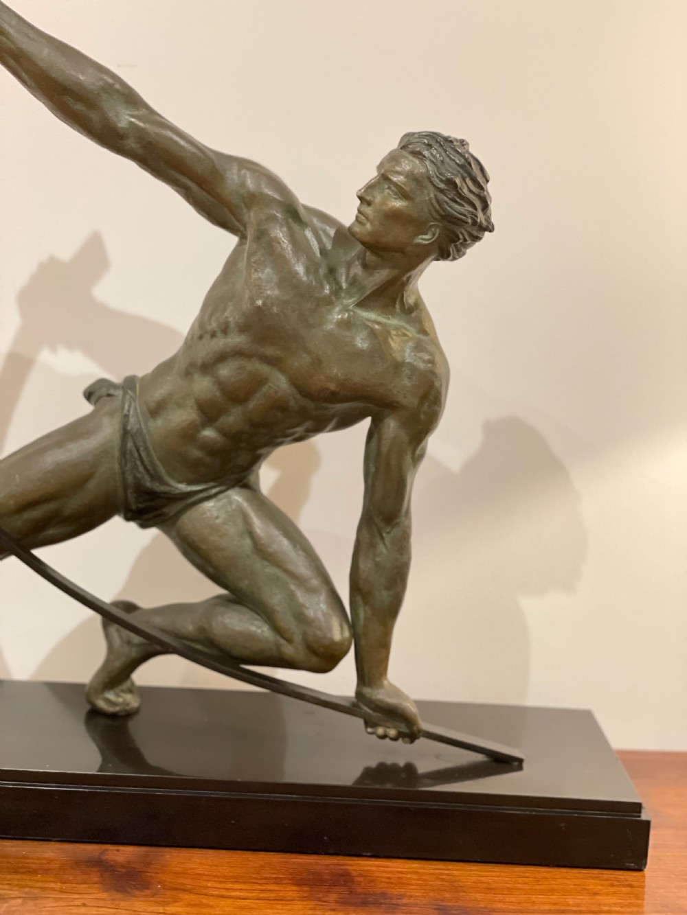 Art Deco spelter figure “ the bender “ View II