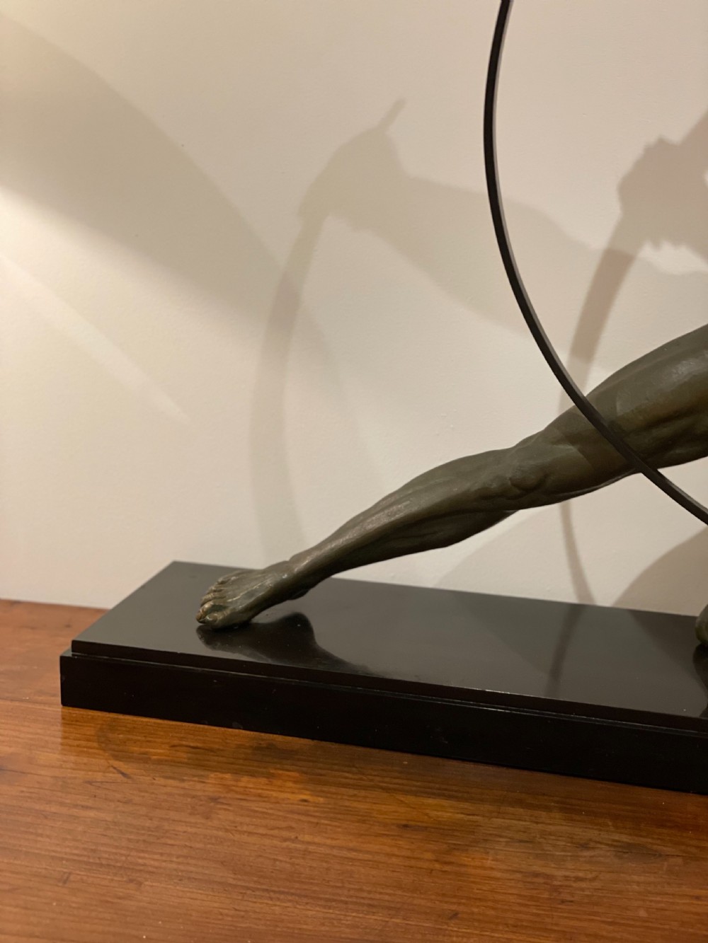 Art Deco spelter figure “ the bender “ View III