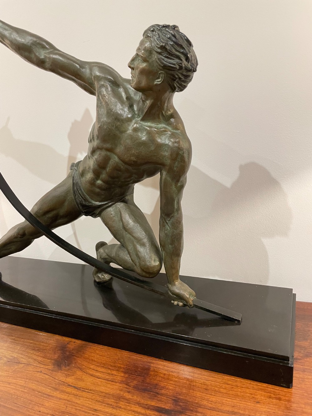 Art Deco spelter figure “ the bender “ View VI
