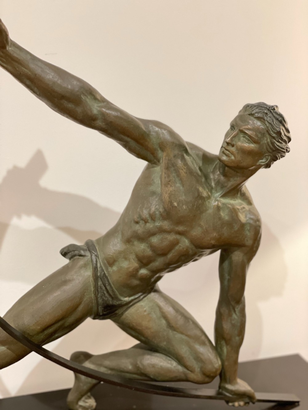 Art Deco spelter figure “ the bender “ View IX