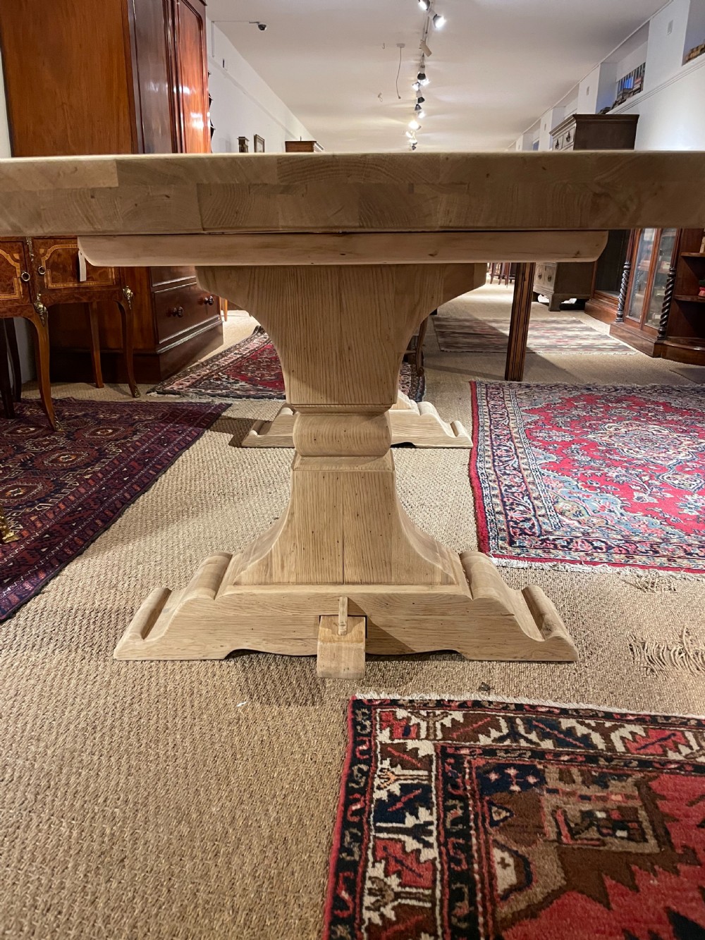 Scrubbed oak refectory table  View IV