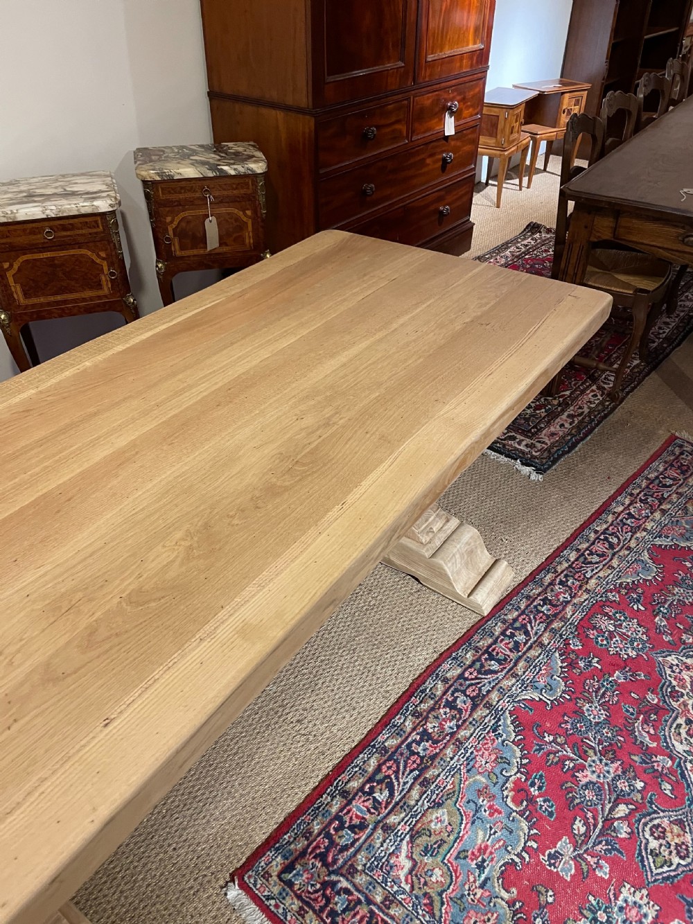 Scrubbed oak refectory table  View VI