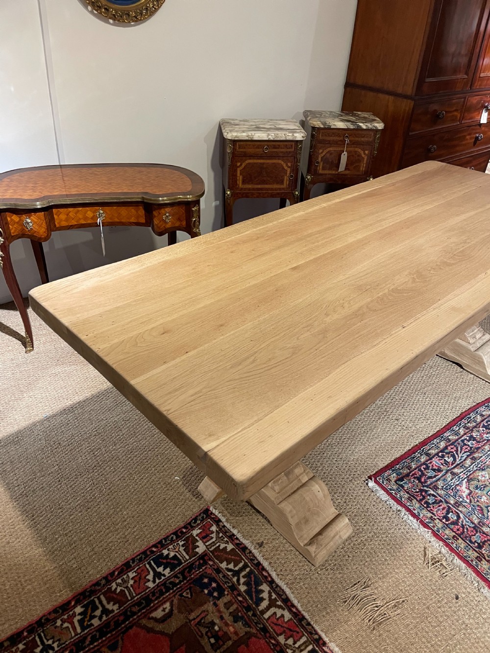 Scrubbed oak refectory table  View VII