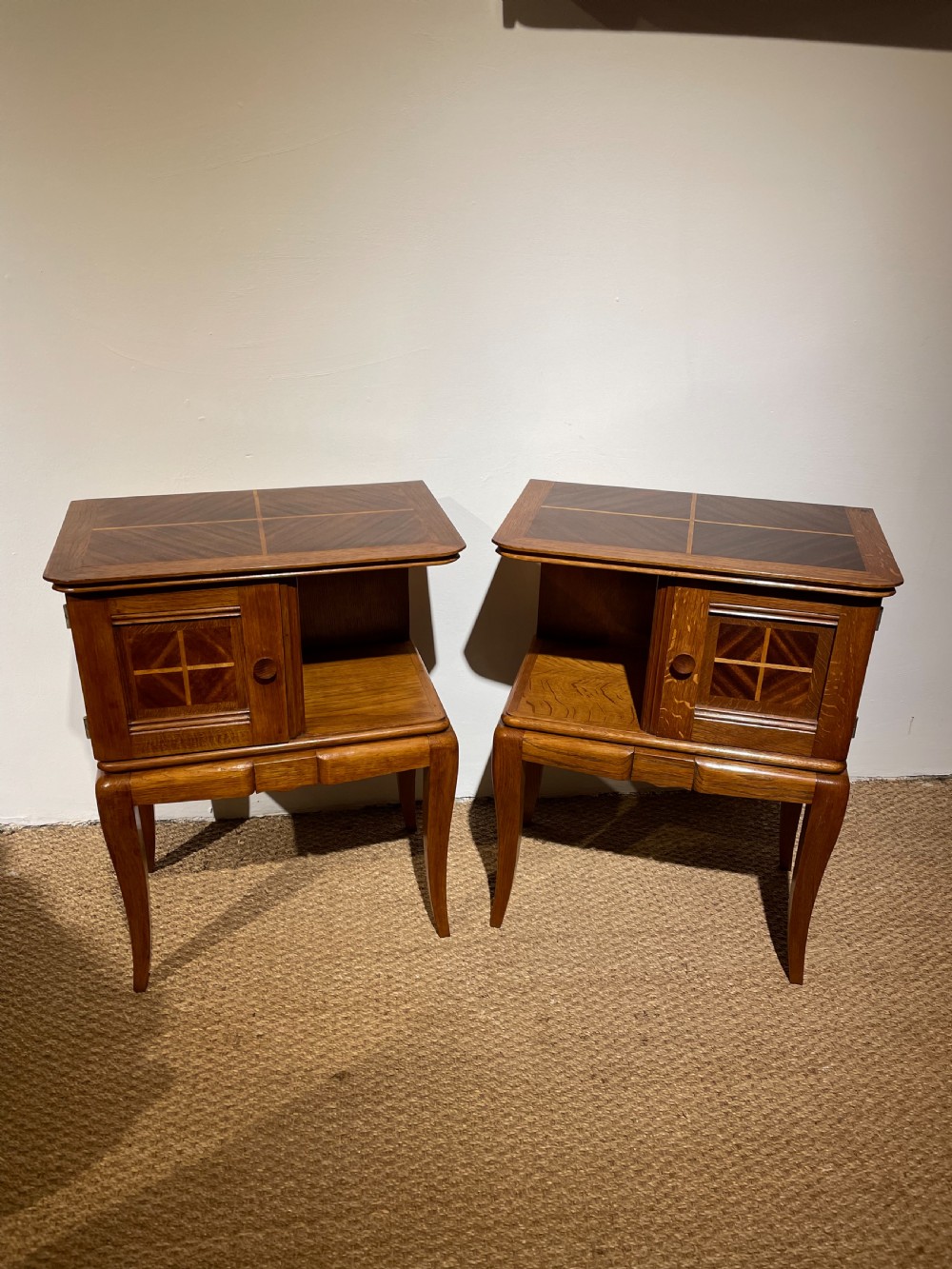 Pair of Art Deco bedside cabinets 
