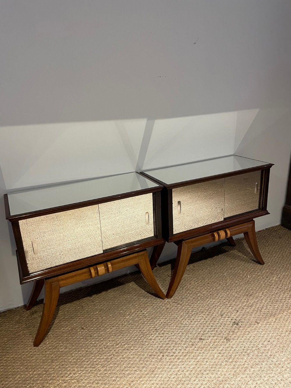 Pair of Art Deco bedside cabinets 