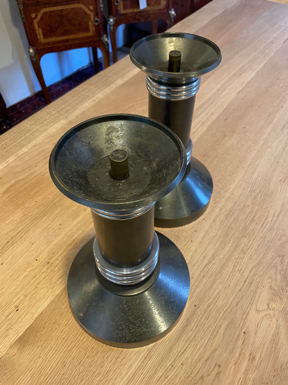 Pair of Art Deco candlesticks  View II