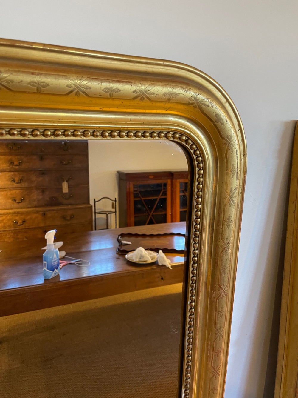 Antique gilt mirror 29x39inches  View II