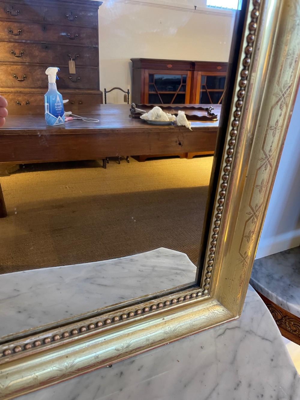 Antique gilt mirror 29x39inches  View IV