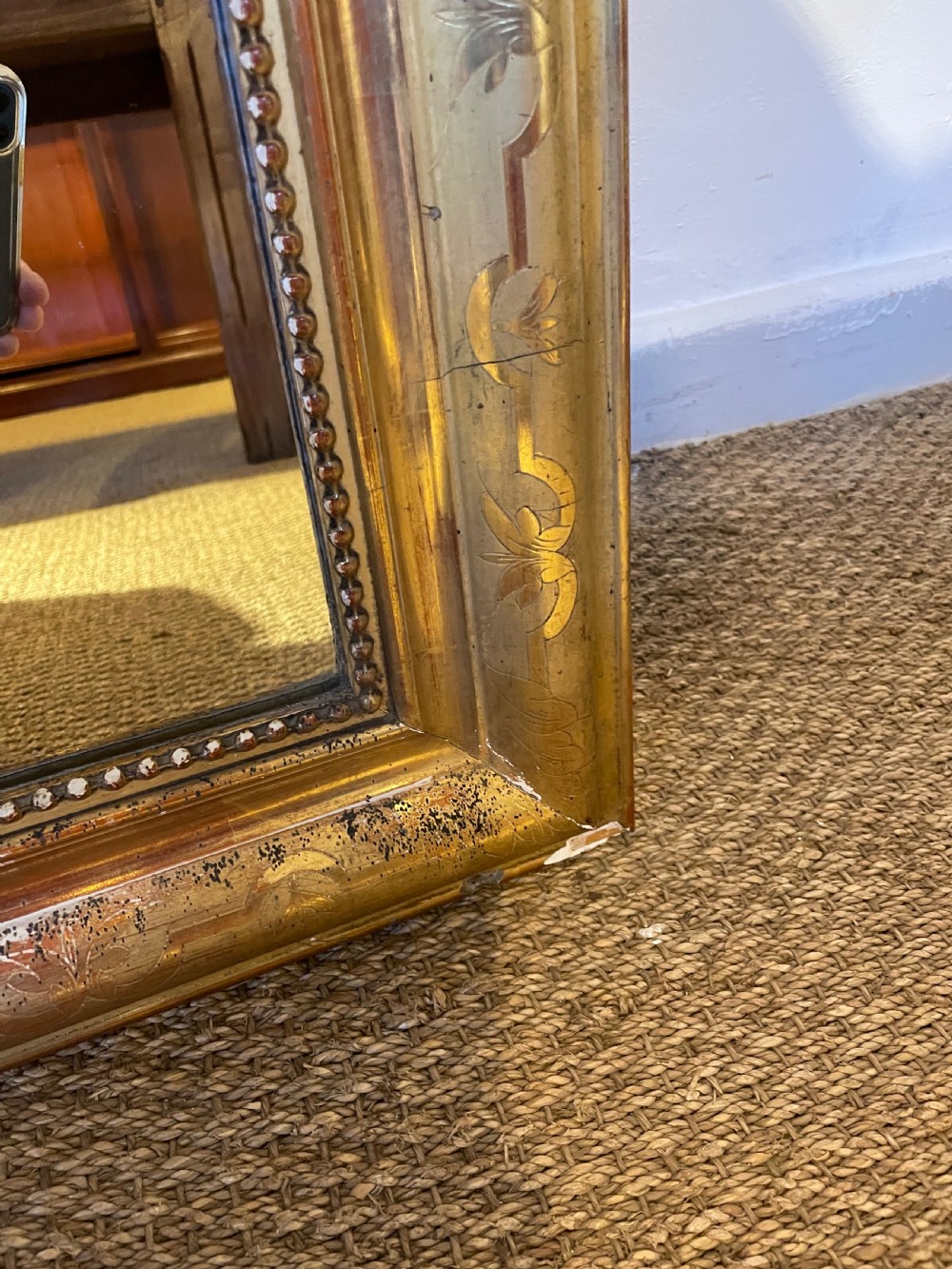 Antique gilt mirror 38x54  View VIII