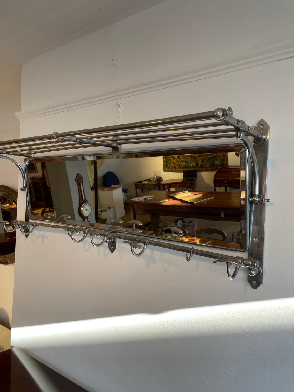 Art Deco chromed hat and coat rack  View II