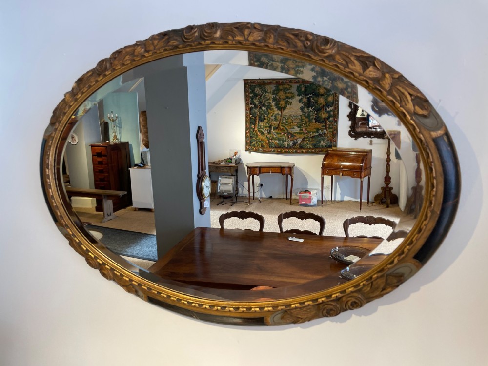 Art Deco oval mirror  View V
