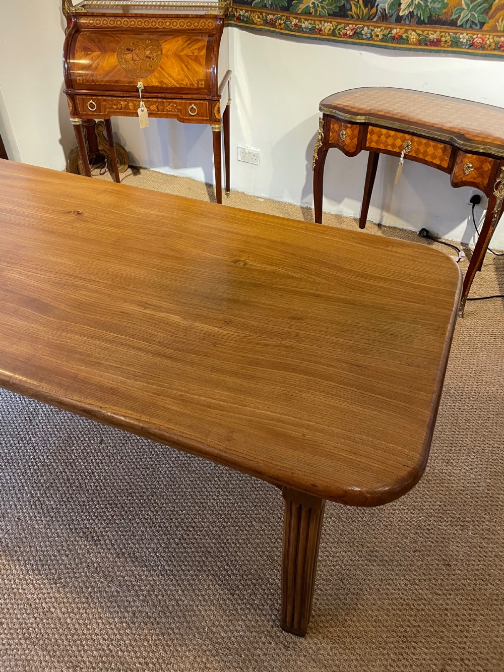 Elm farmhouse table  View V