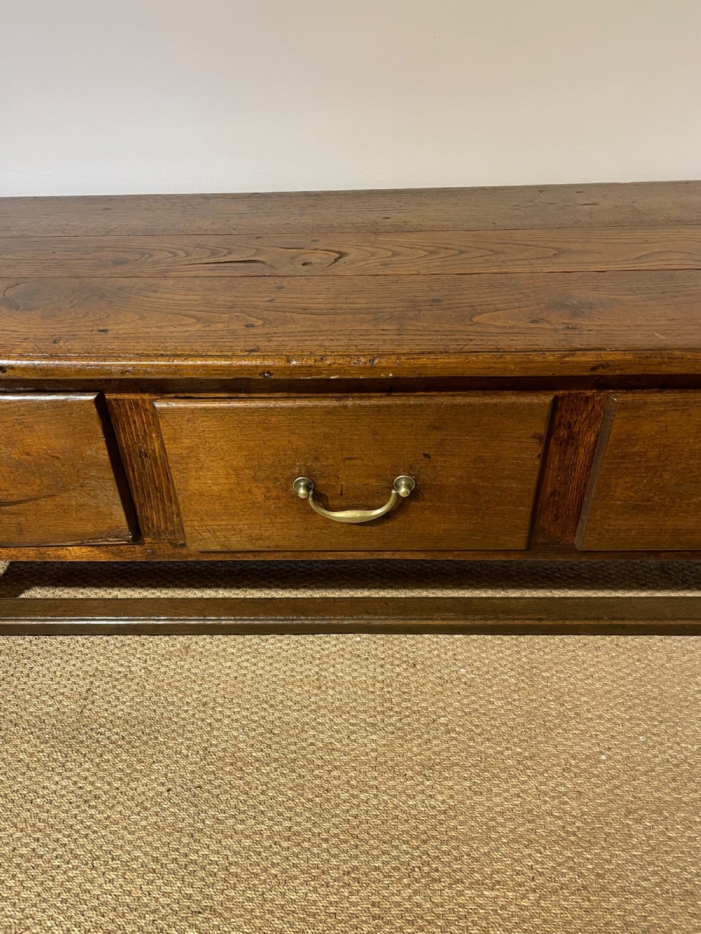 Antique oak dresser base / server  View II