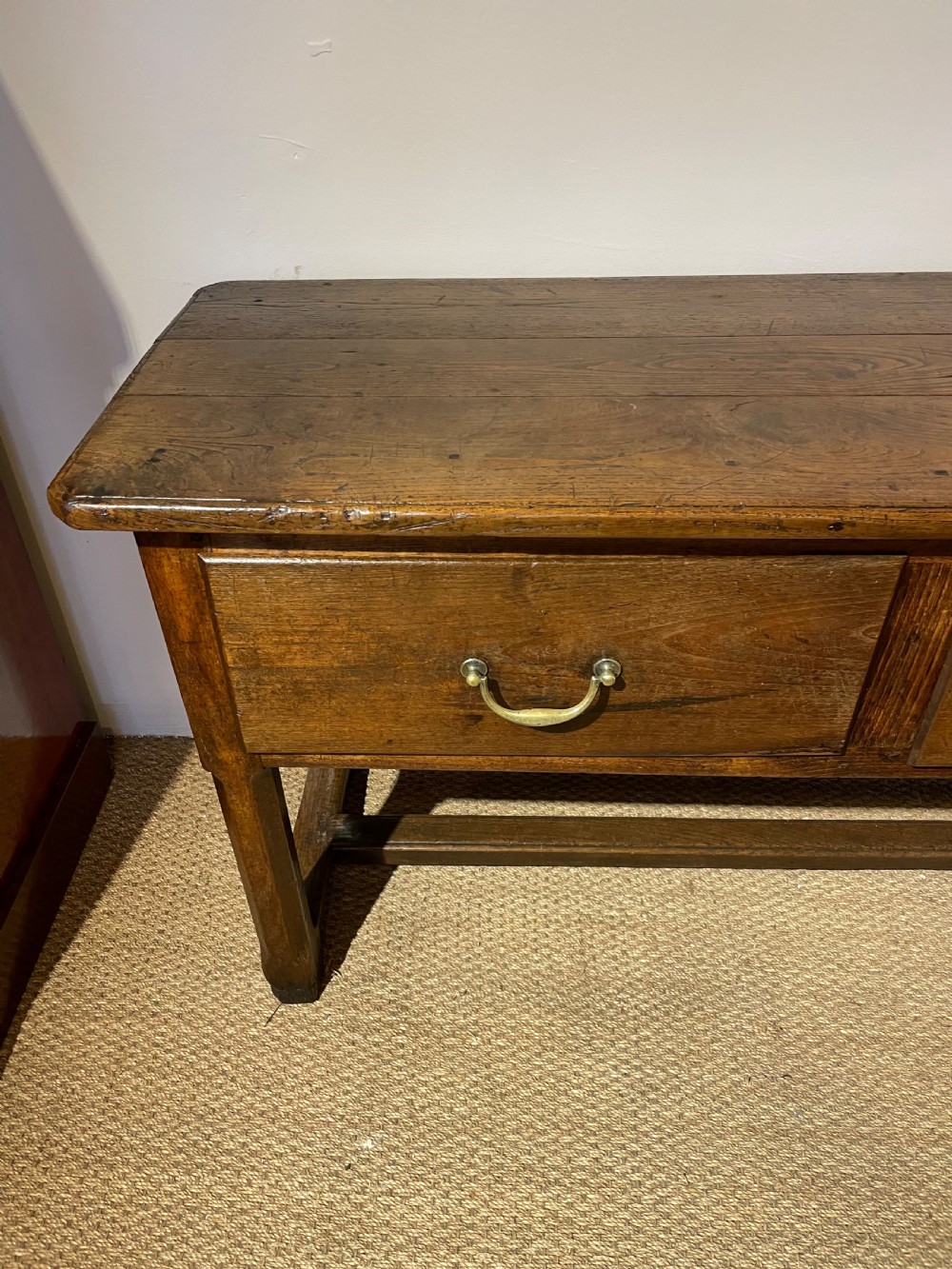 Antique oak dresser base / server  View III