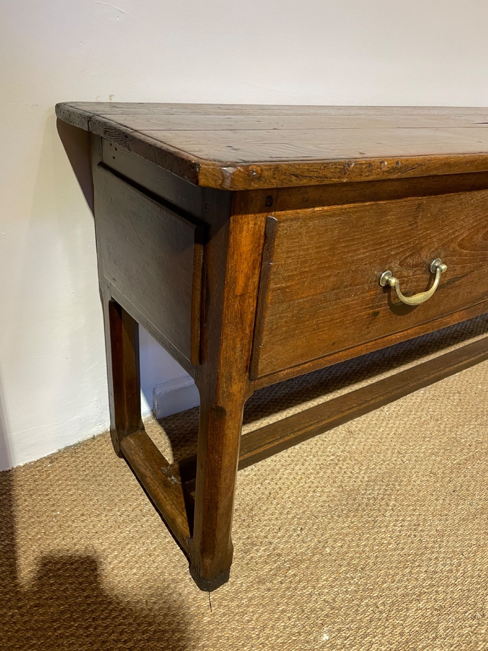 Antique oak dresser base / server  View IV