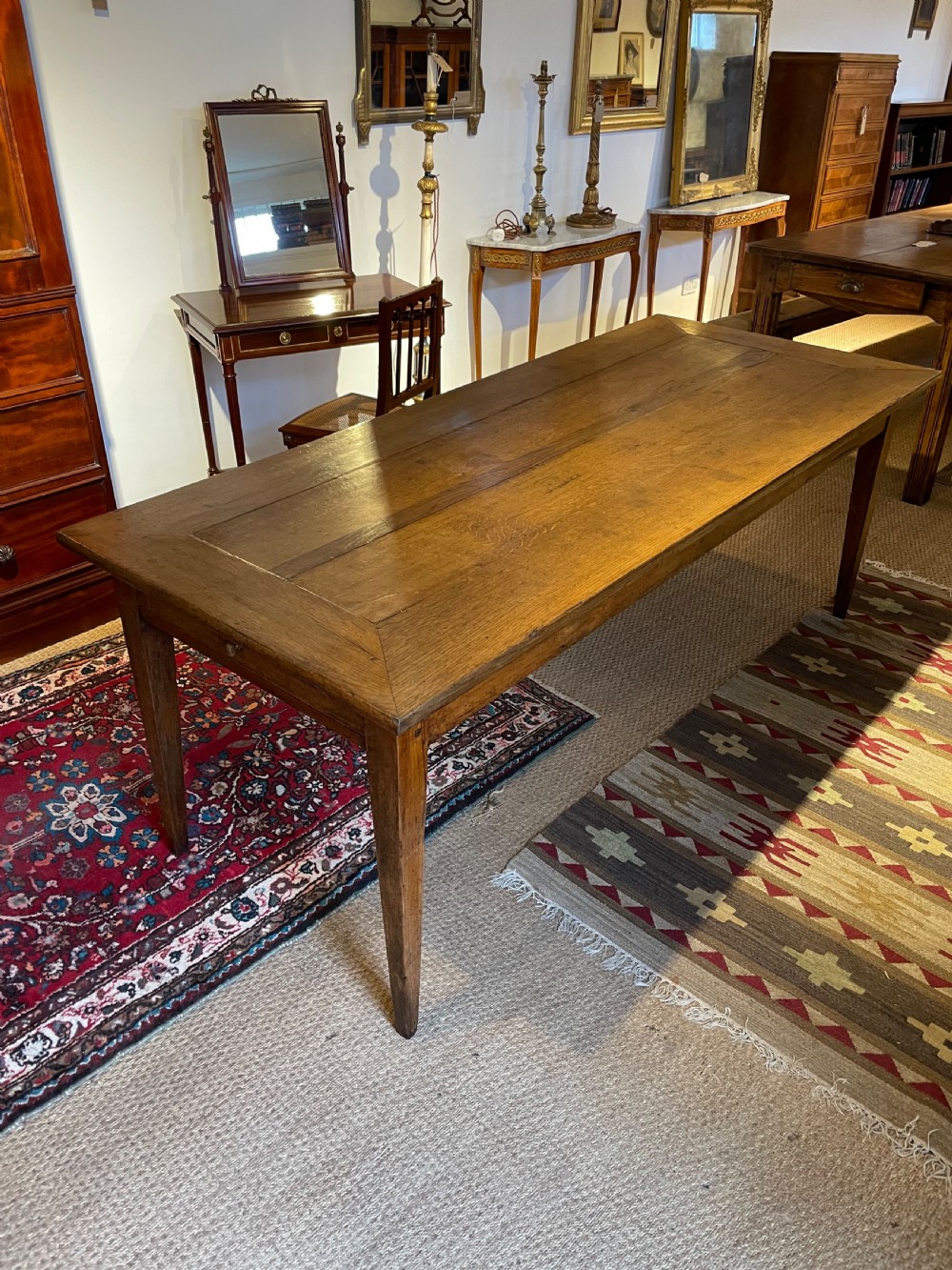 19th century oak farmhouse table 79 inches 