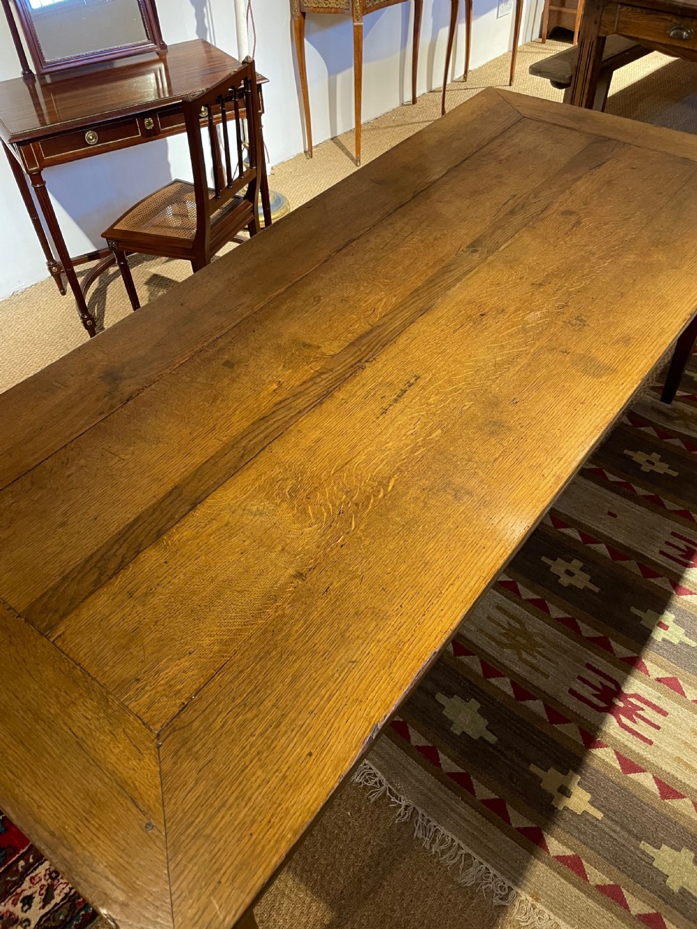 19th century oak farmhouse table 79 inches  View VII