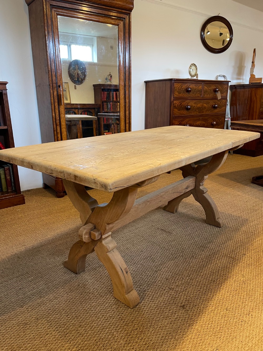 Small oak farm house table  View VIII