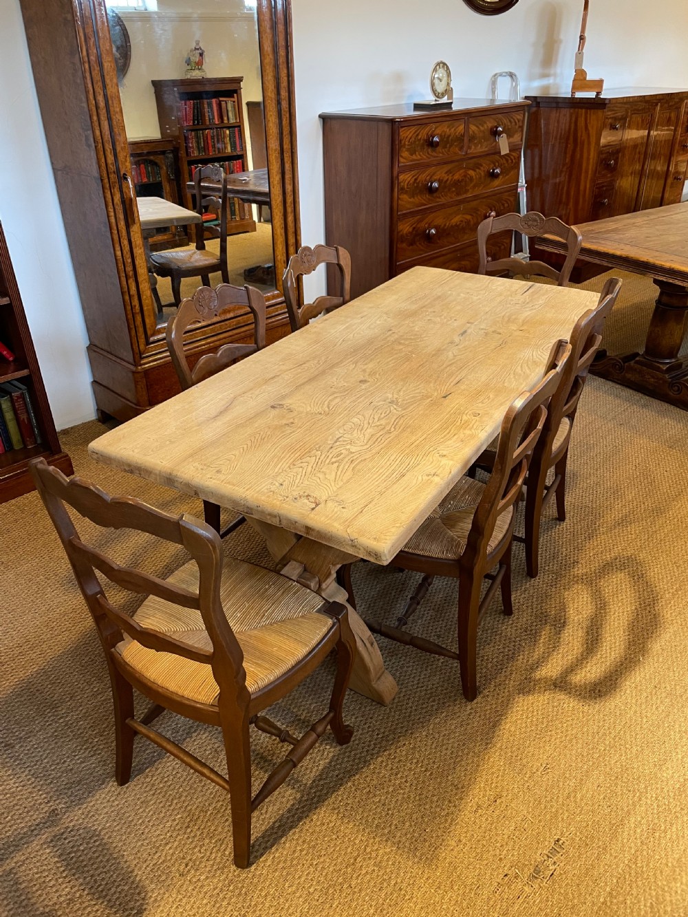 Small oak farm house table  View X