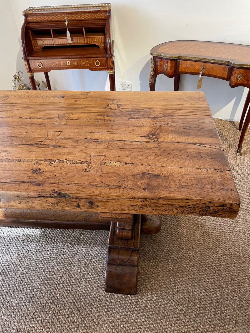 Oak refectory table View II
