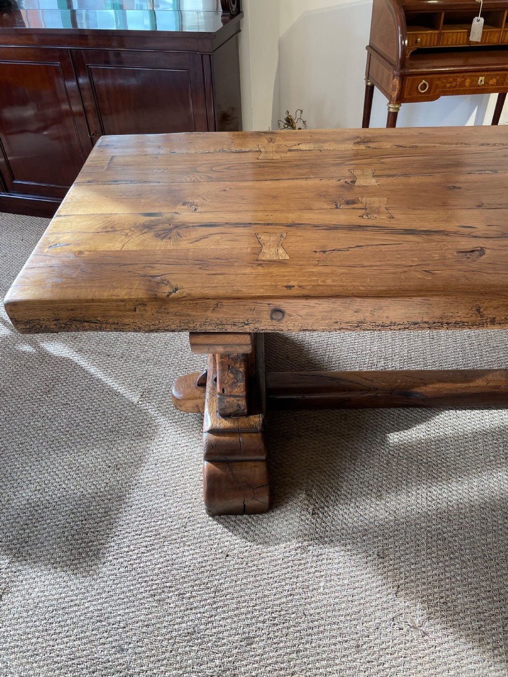 Oak refectory table View IV