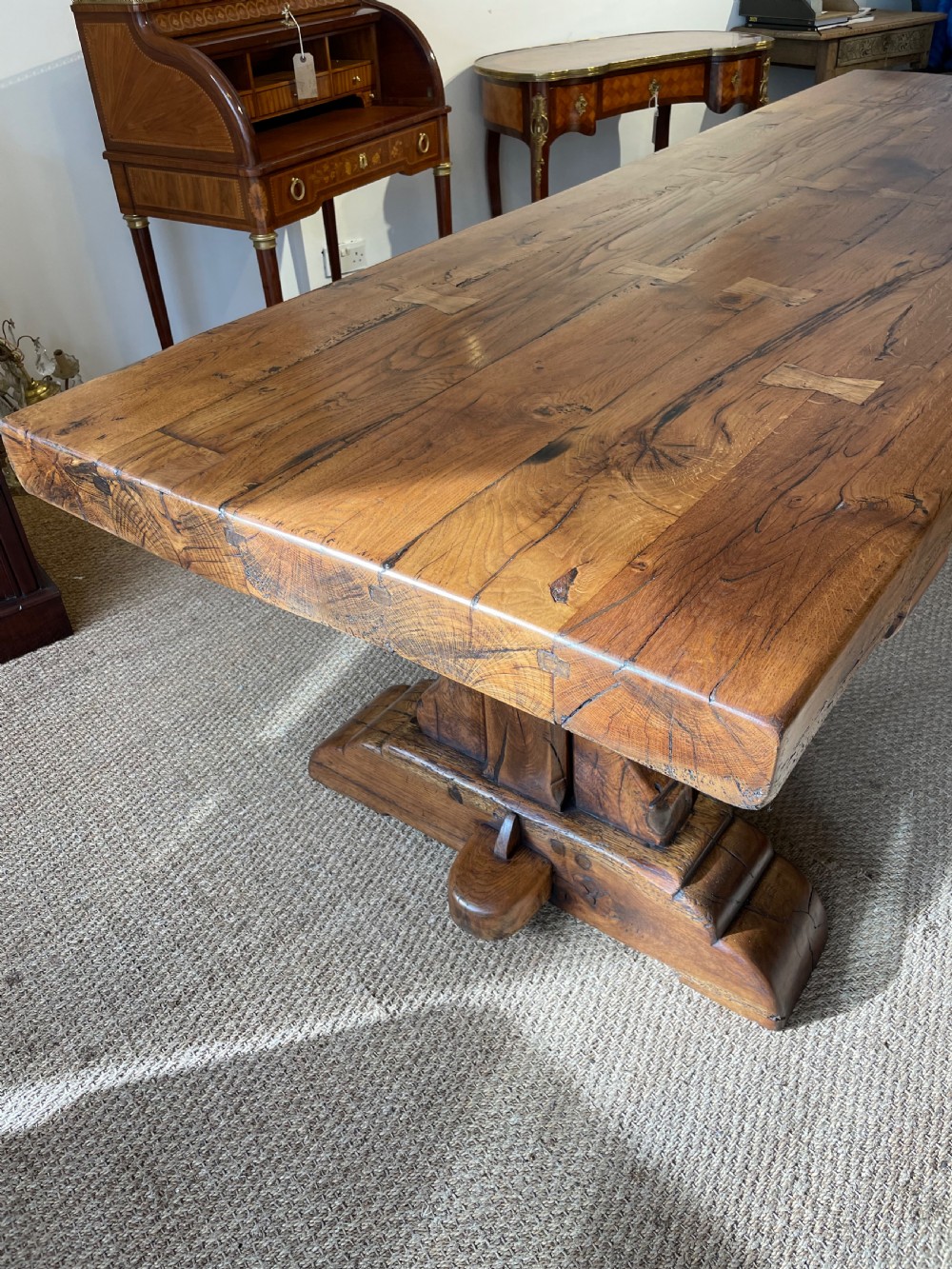 Oak refectory table View V