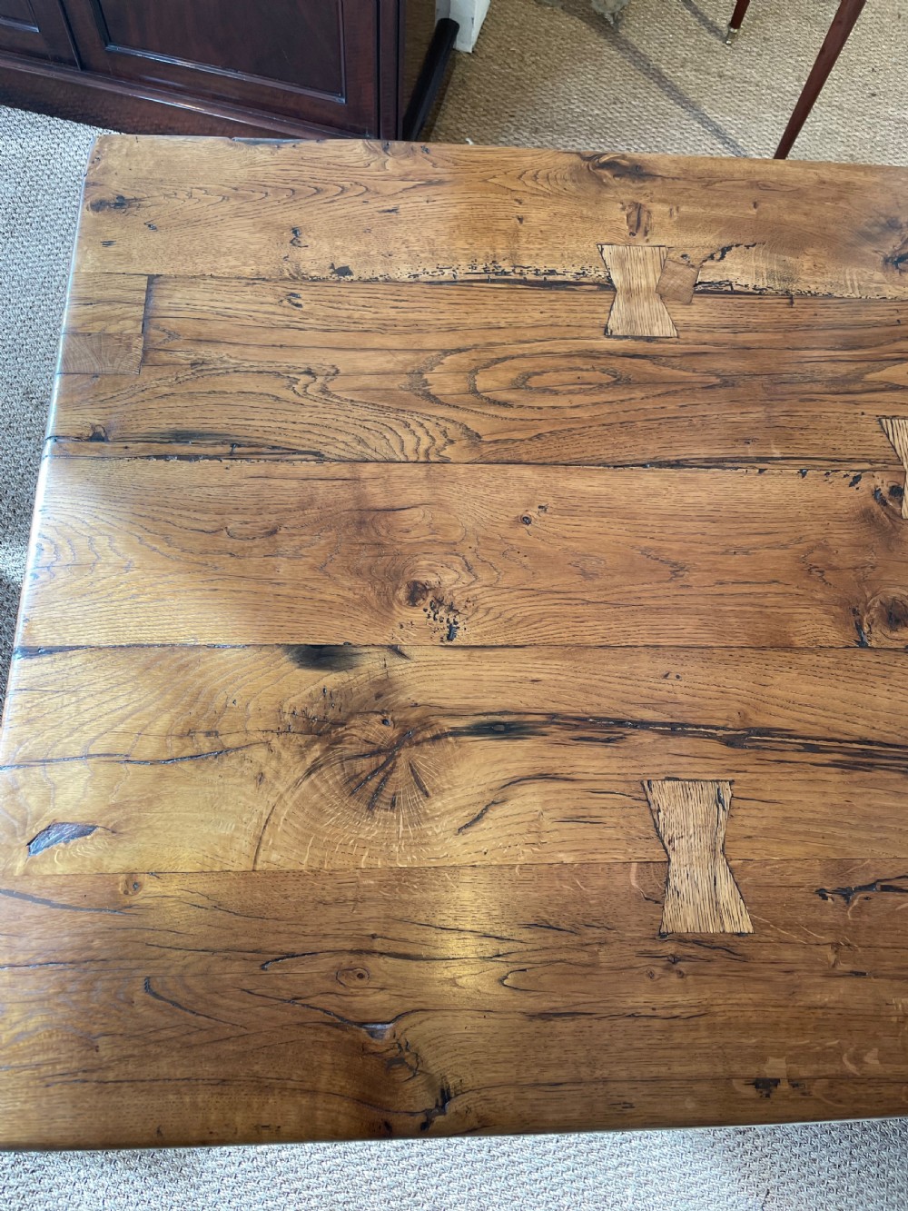Oak refectory table View VI