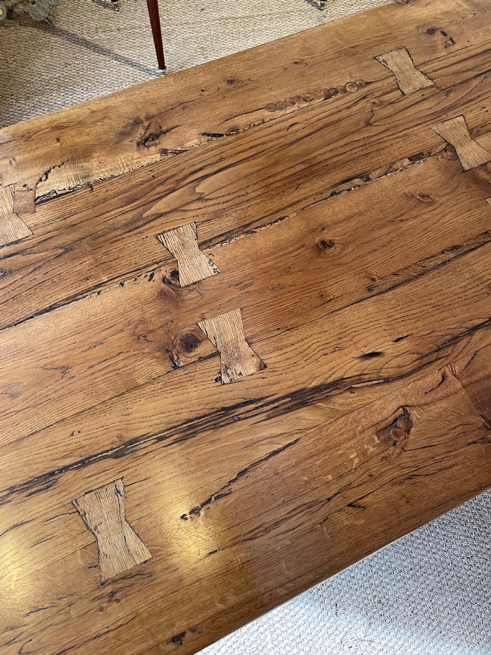 Oak refectory table View VII