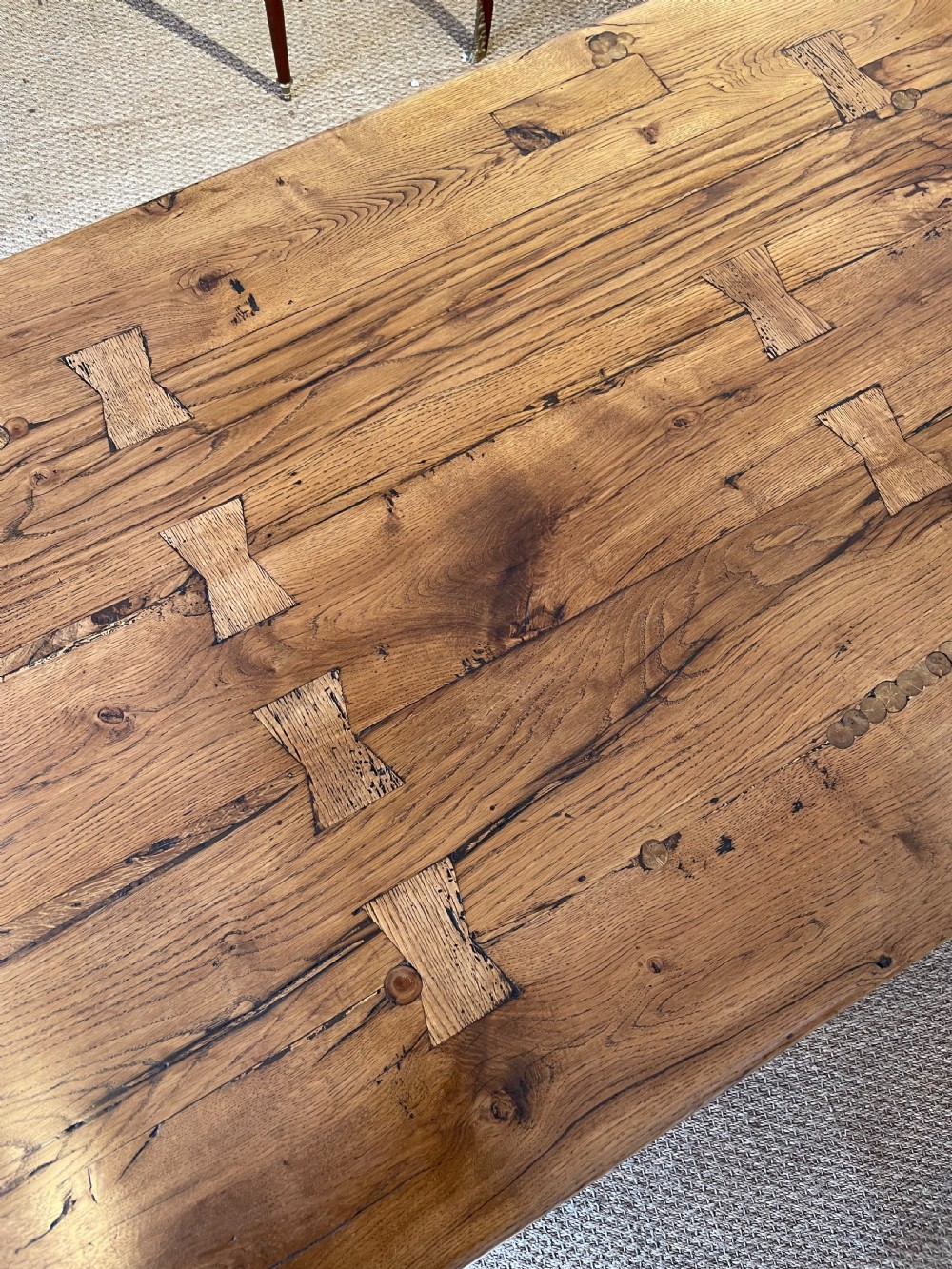 Oak refectory table View VIII