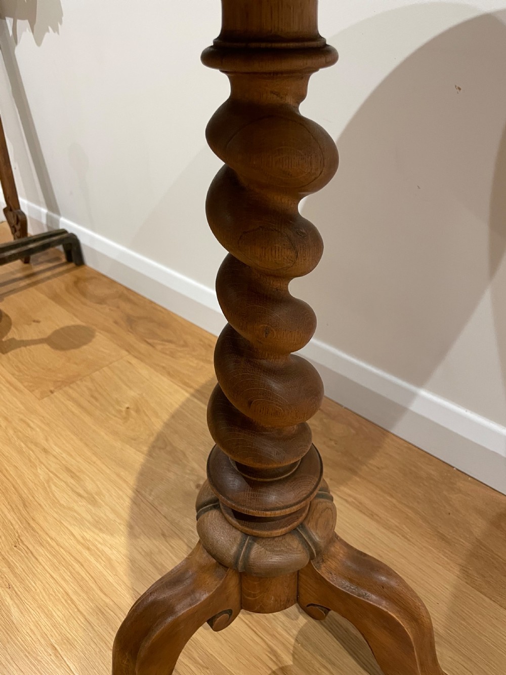 Victorian washed  oak lamp table  View V
