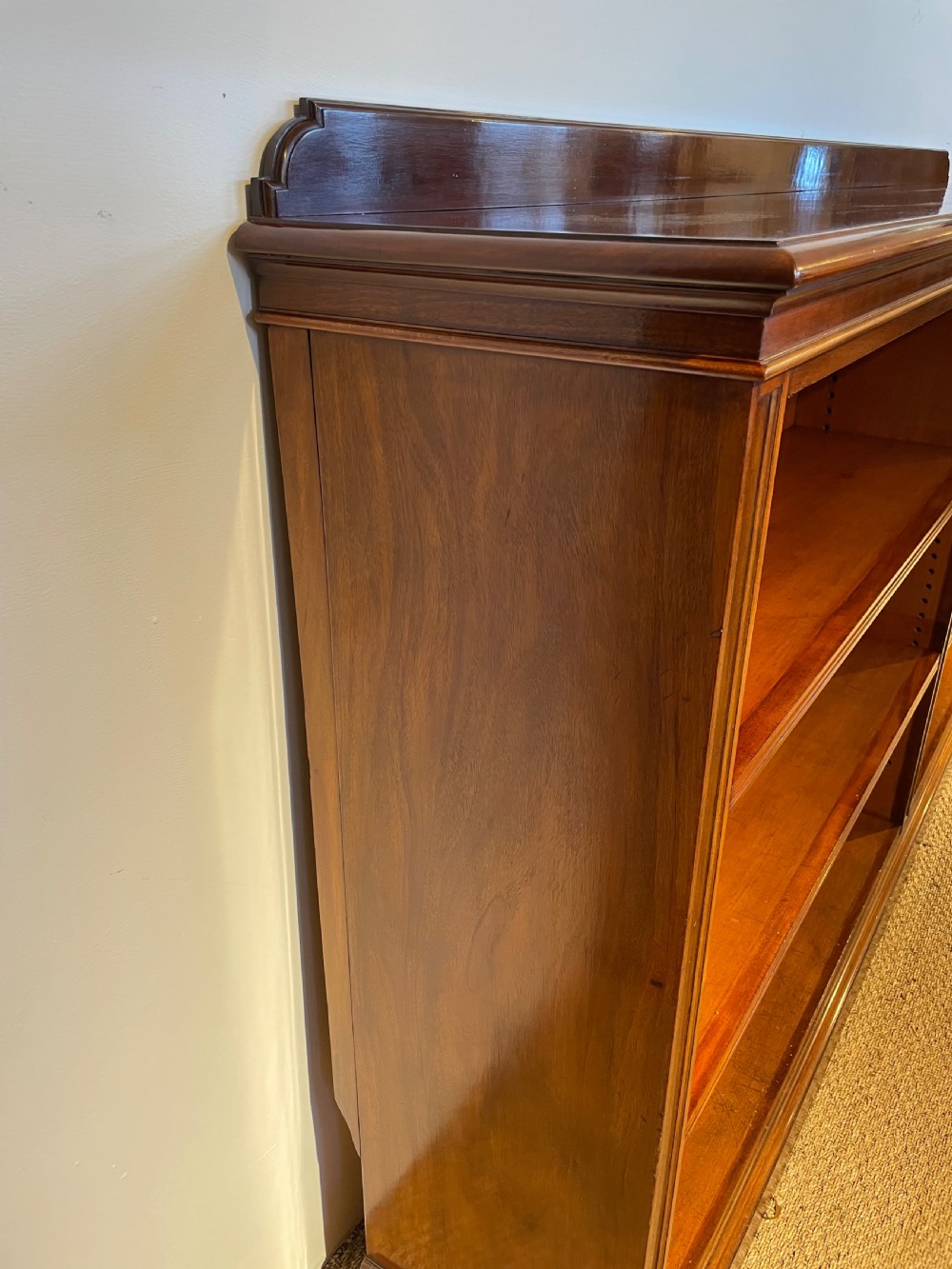 Large Victorian mahogany bookcase  View III