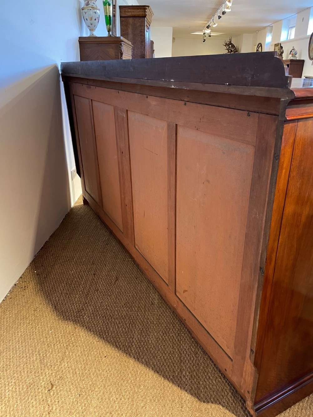 Large Victorian mahogany bookcase  View X