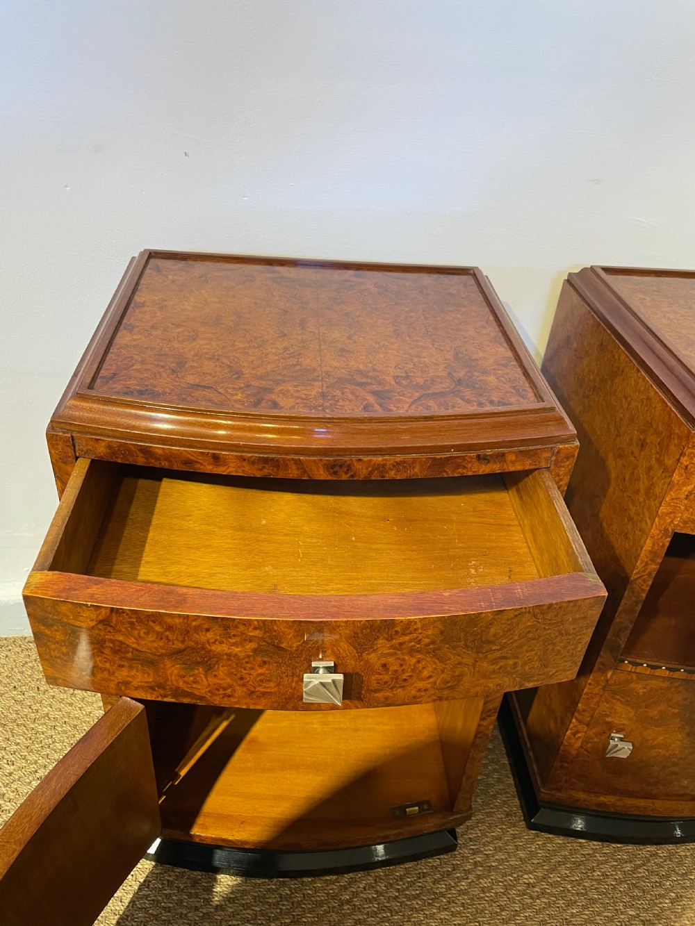 Pair of Art Deco bedside cabinets  View V