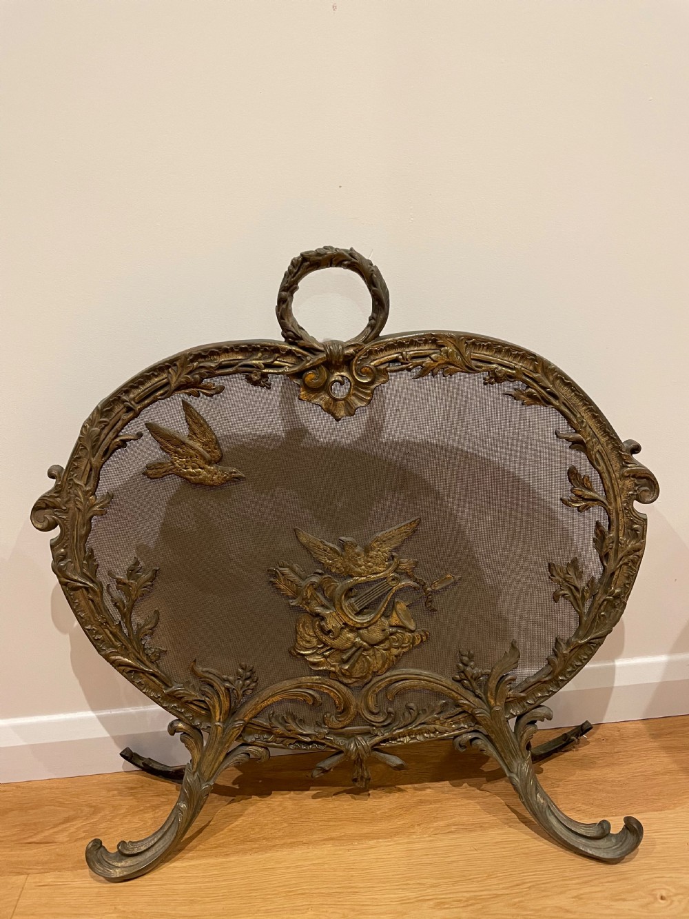 Rococo style fire guard / spark guard 