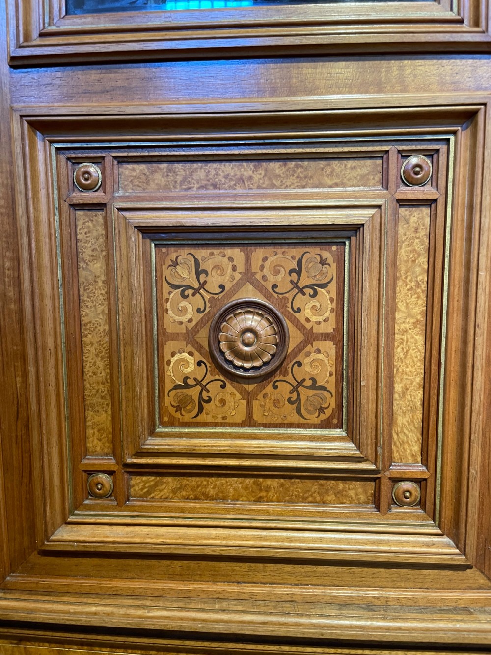 Small walnut 2 door bookcase  View IV