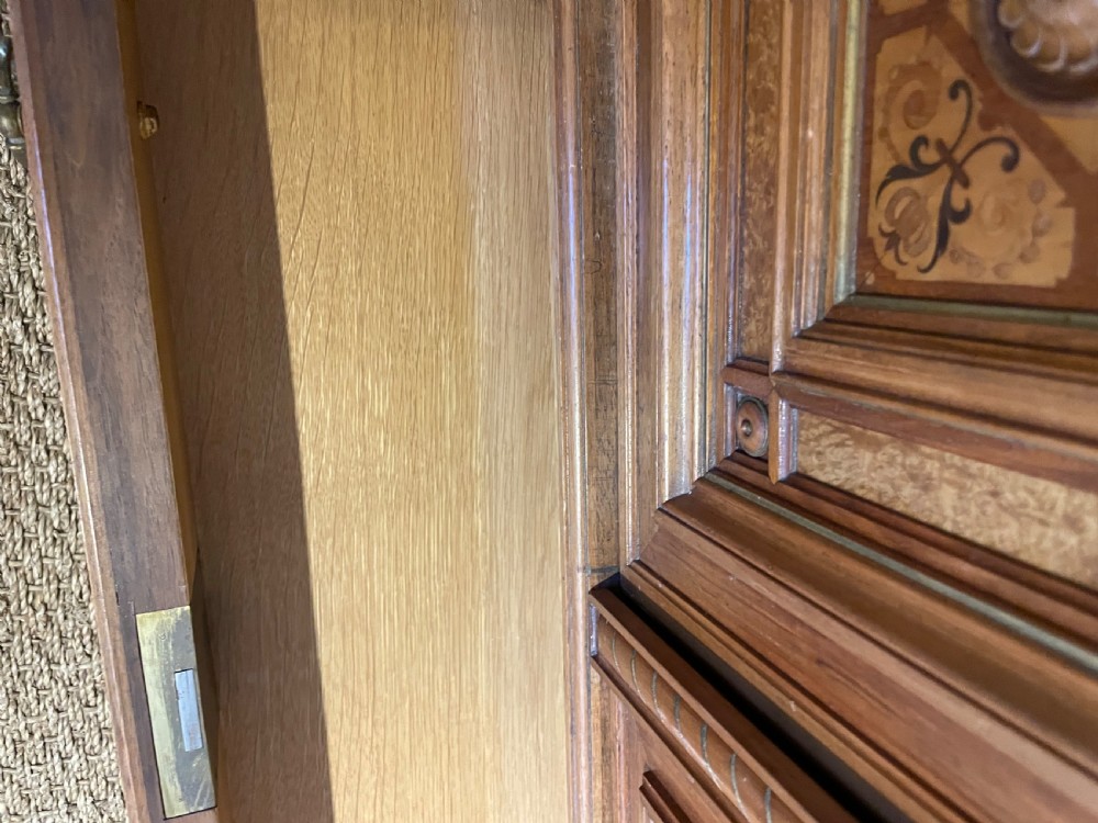 Small walnut 2 door bookcase  View V
