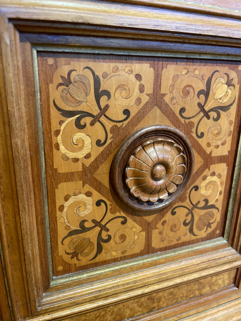 Small walnut 2 door bookcase  View VI