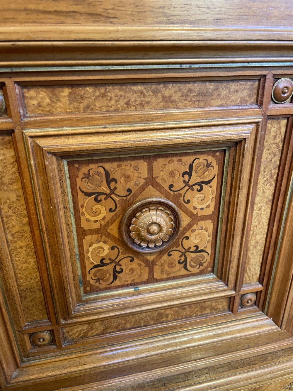 Small walnut 2 door bookcase  View VII
