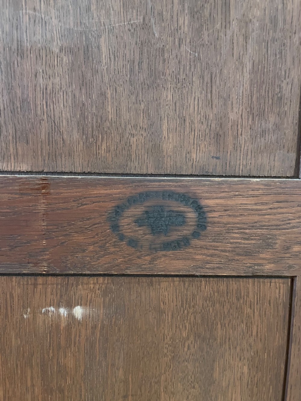Small walnut 2 door bookcase  View XII