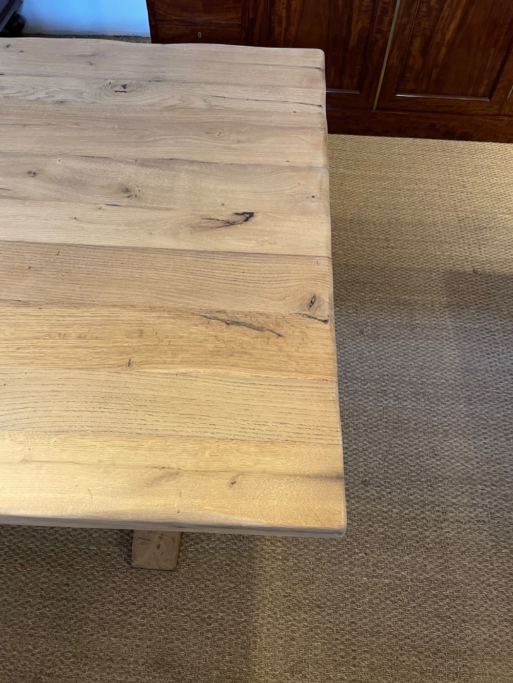 Scrubbed oak refectory table  View VI